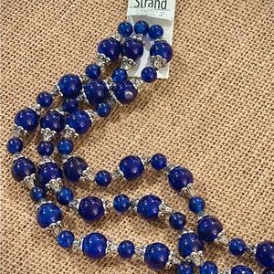 *NEW* with tags! Stunning BLUE glass beads with sterling silver accents.
